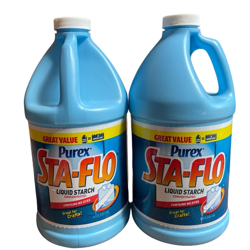 Purex Sta Flo Liquid Starch 2 bottles, 64 oz each